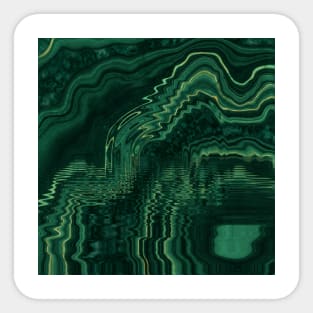 Green Malachite Pattern Stone Sticker